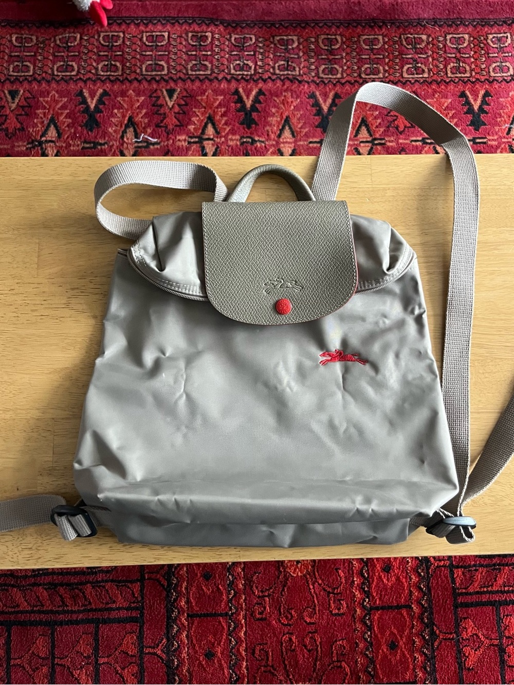 Longchamp small nylon backpack Taupe